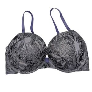 Victoria's Secret Bra‎ Dream Angels Size 34DD Metallic Silver Purple Padded